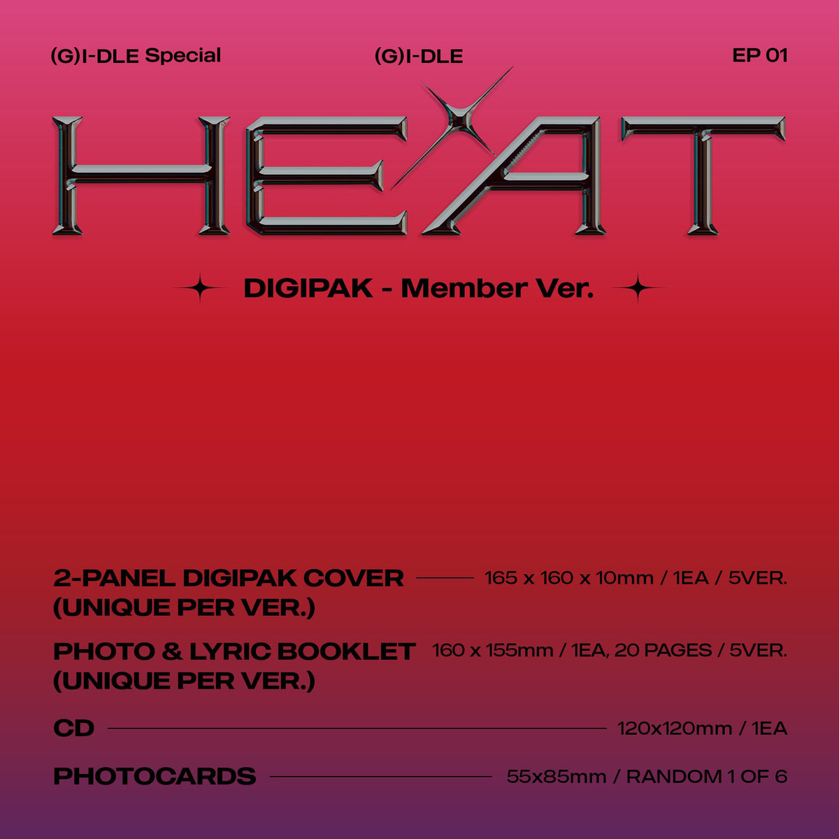 G)I-DLE - [HEAT] (Special Album DIGIPAK YUQI Version) –