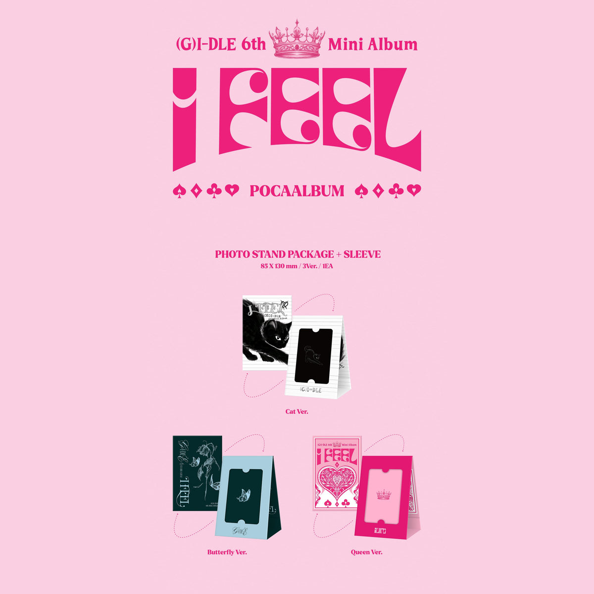 Unboxing] (G)I-DLE - 6th Mini Album 'I FEEL' (Butterfy + Cat + Queen +  Jewel +Poca Album ver.) 