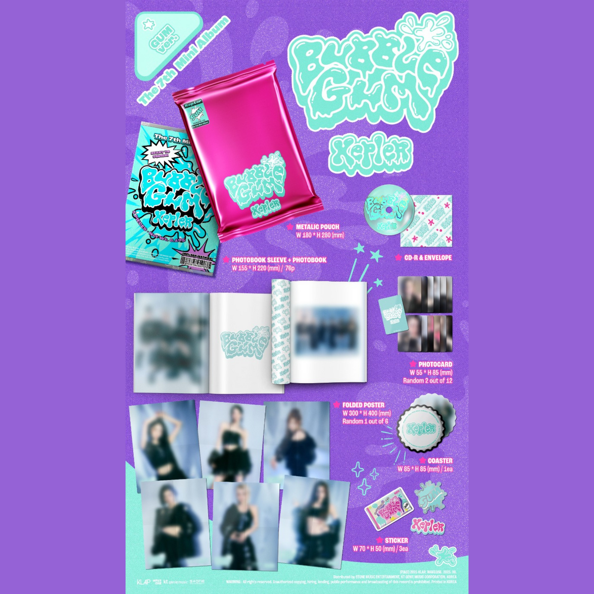 KEP1ER - 7th Mini Album - BUBBLE GUM - Standard – SarangHello LLC