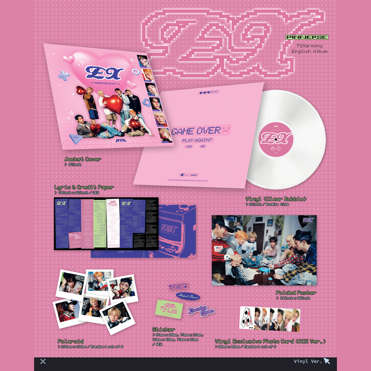 P1HARMONY - EX - CLEAR BUBBLE VINYL + SIGNED – SarangHello LLC