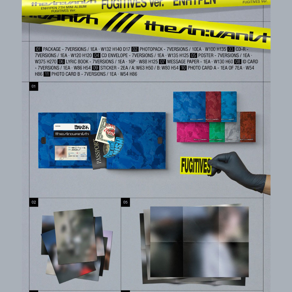 PRE-ORDER] ENHYPEN - 7th Mini Album - THE SIN: VANISH - FUGITIVES