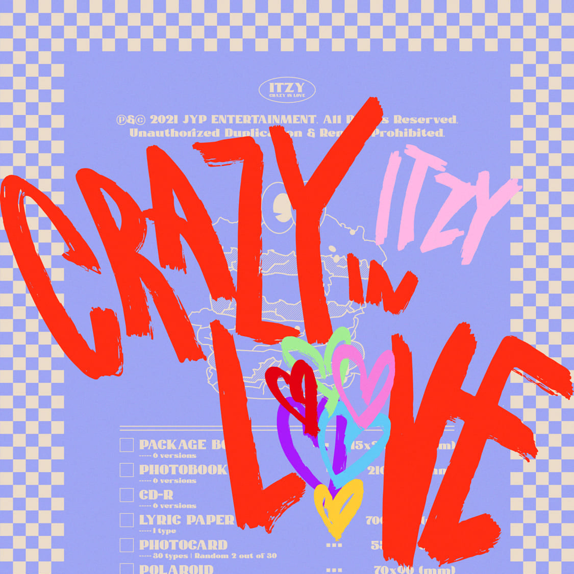 ITZY CRAZY IN LOVE Album Cover Art Board Print for Sale by helloharu