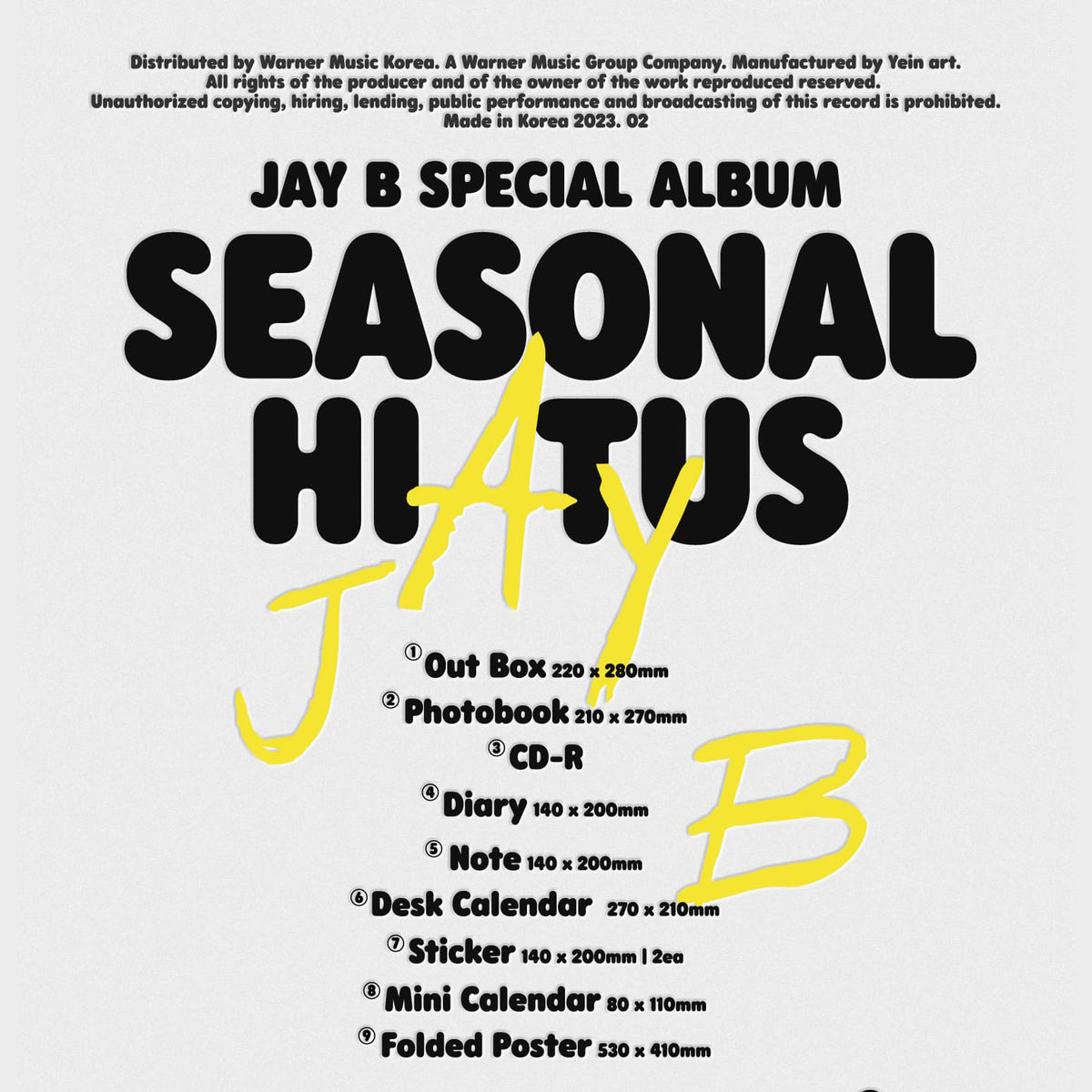 JAY B - SPECIAL ALBUM - SEASONAL HIATUS – SarangHello LLC