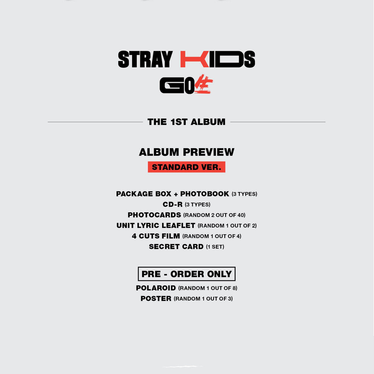 STRAY KIDS 1ST ALBUM REPACKAGE - IN生 IN LIFE (STANDARD VERSION)