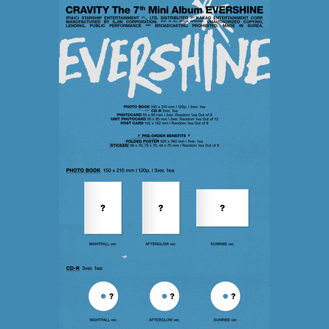 [PRE-ORDER] CRAVITY - 7th Mini Album - EVERSHINE