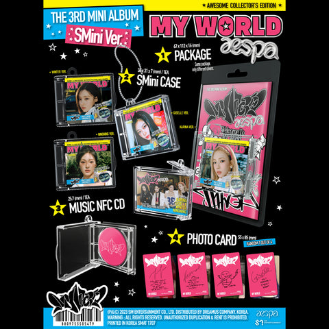 AESPA - 3rd Mini Album - MY WORLD - SMINI Version