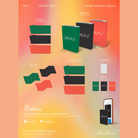 [PRE-ORDER] TWICE - 13th Mini Album - With YOU-th - NEMO Version + JYP SHOP BENEFITS