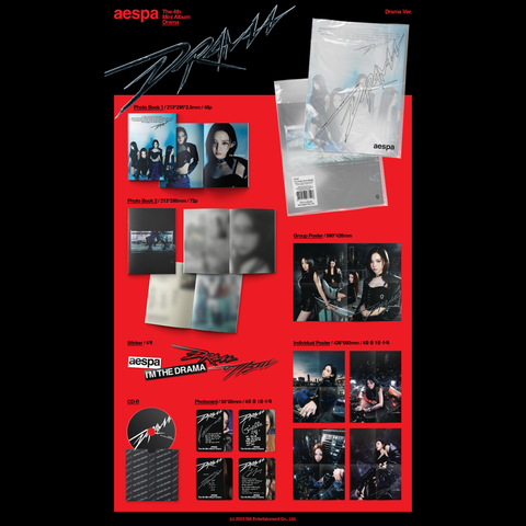 AESPA - 4th Mini Album - DRAMA - US Version + Warner Music Group 