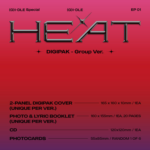 (G)I-DLE - Special EP Album - EP 1: HEAT - Digipak Version - GROUP