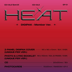 (G)I-DLE - Special EP Album - EP 1: HEAT - Digipak Version - MEMBER