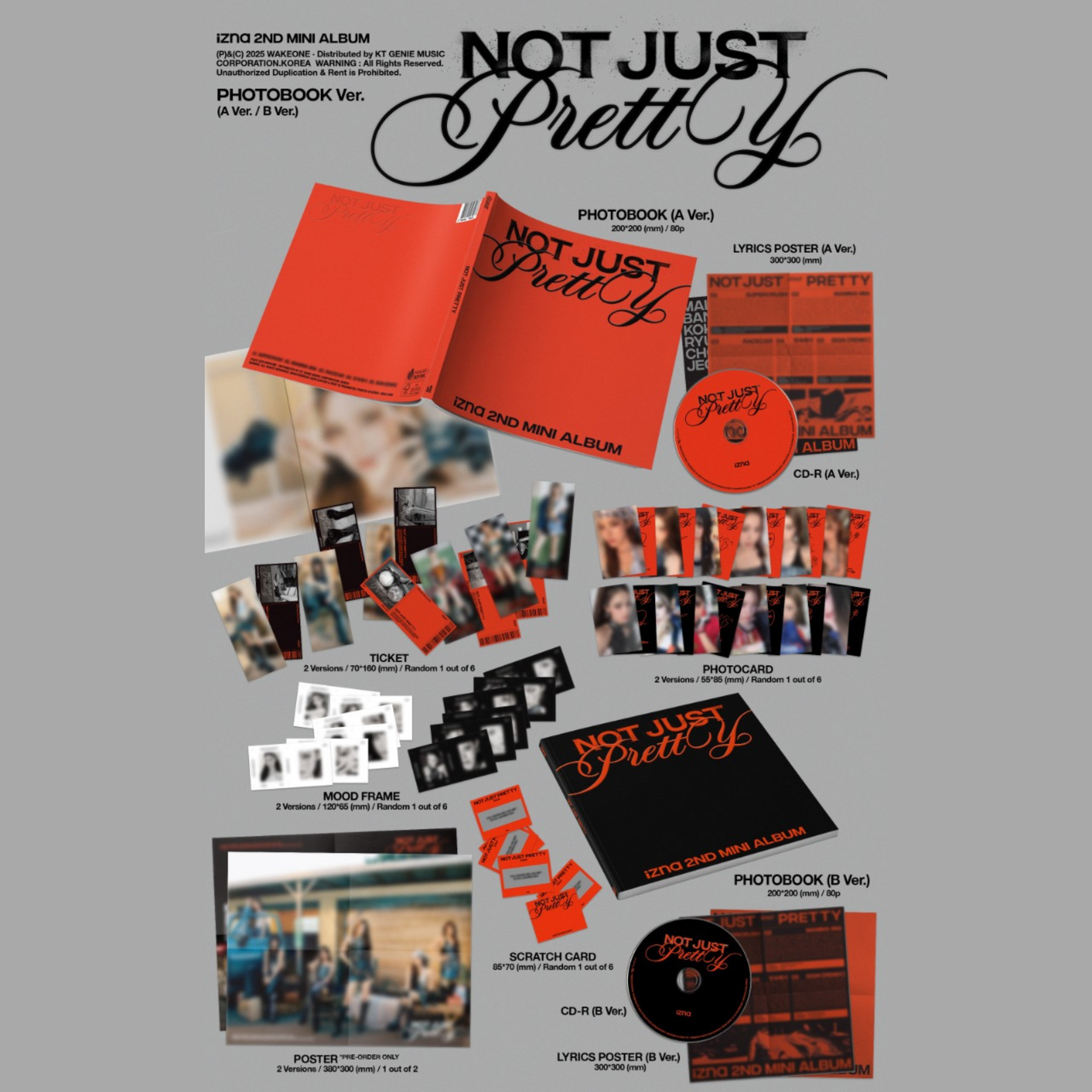 Not Just Pretty Album IZNA - 2nd Mini Album Not Just Pretty Photobook Version - K-Pop CD Mit Pre-Order Geschenk K-Pop Merchandise Sammler