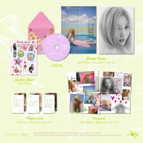 JOY (RED VELVET) - 1st Mini Album - FROM JOY, WITH LOVE - Photo book