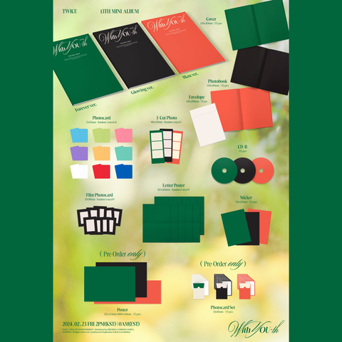 [PRE-ORDER] TWICE - 13th Mini Album - With YOU-th + JYP SHOP PHOTO CARD