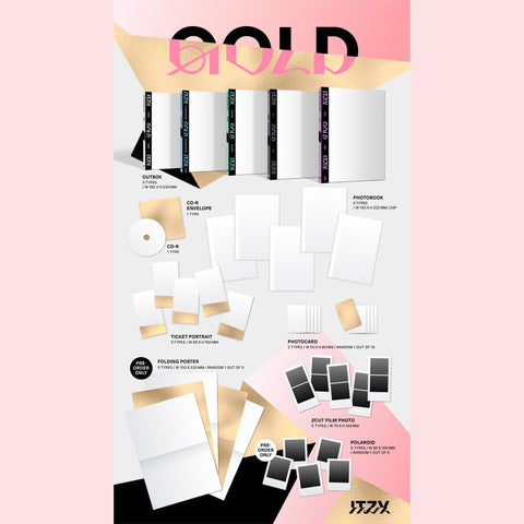 ITZY - 9th Mini Album - GOLD - Digipack Version (RANDOM) - US Press