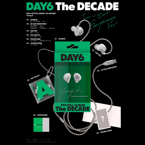 DAY6 The DECADE イヤモニ インイヤー アルバム Young K DAY6 - 4th Album - THE DECADE - In-Ear Earphones Version