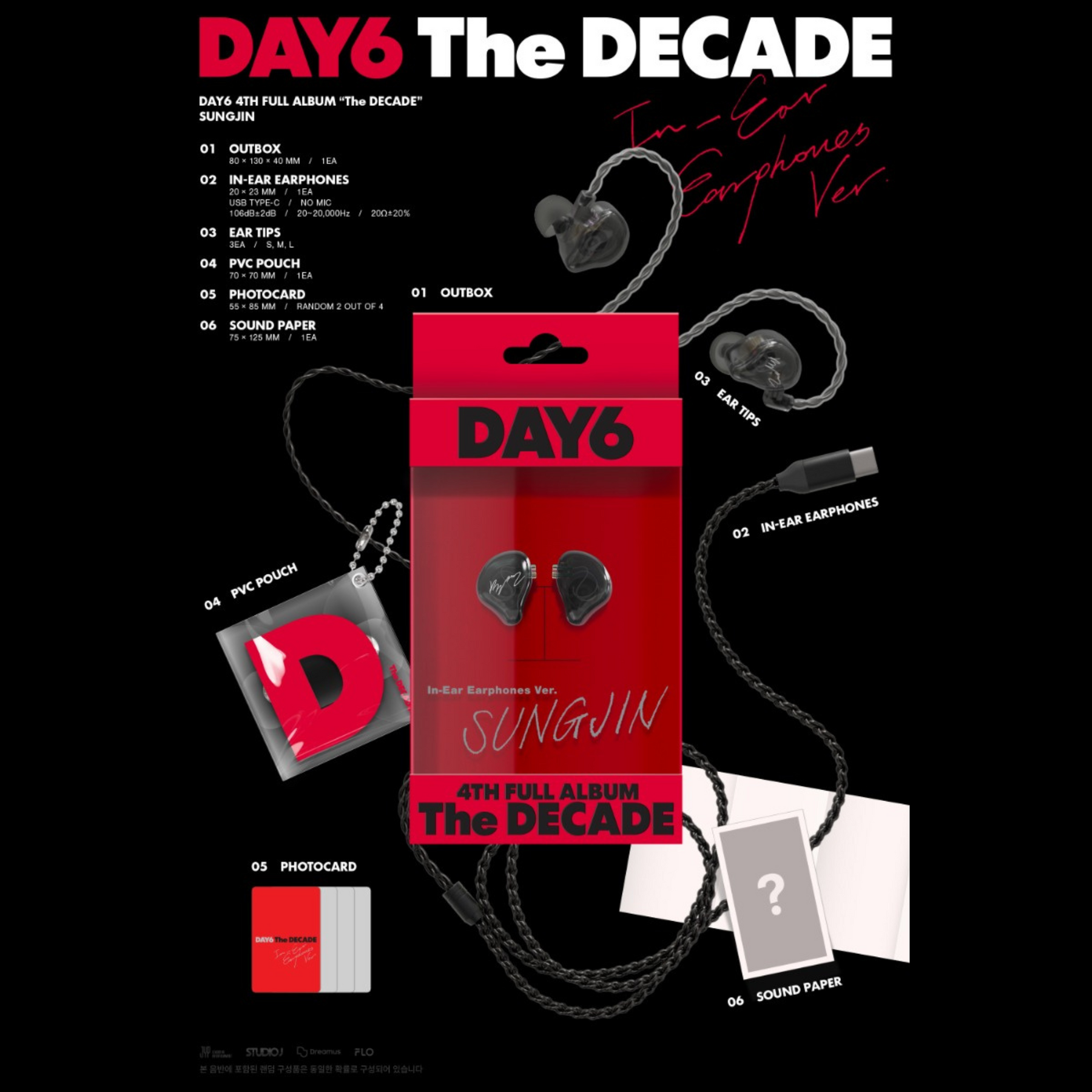 DAY6 The DECADE インイヤー イヤホン SUNGJIN ソンジン DAY6 4th Album - The DECADE (In-Ear Earphones Ver.) – Choice