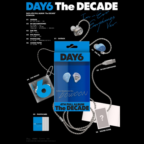 DAY6 - 4th Album - THE DECADE - In-Ear Earphones Version