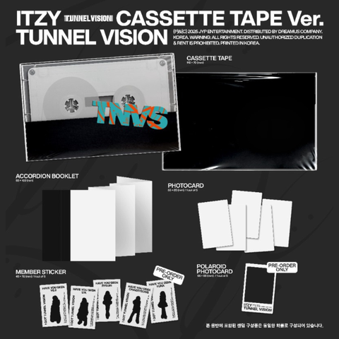 ITZY - 11th Mini Album - TUNNEL VISION - Cassette Version