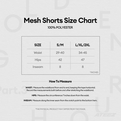 ATEEZ - GOLDEN HOUR: PART 3 - OFFICIAL MERCHANDISE - MESH SHORTS