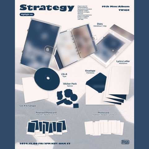 [PRE-ORDER] TWICE - 14th Mini Album - STRATEGY - Highlight Version