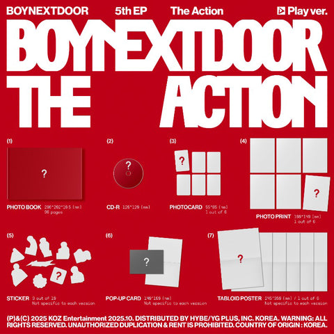 BOYNEXTDOOR - EP - The Action - Standard Version – SarangHello LLC