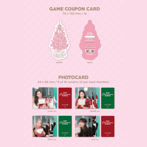 BLACKPINK - THE GAME PHOTOCARD COLLECTION - 2024 BLACKPINK CHRISTMAS