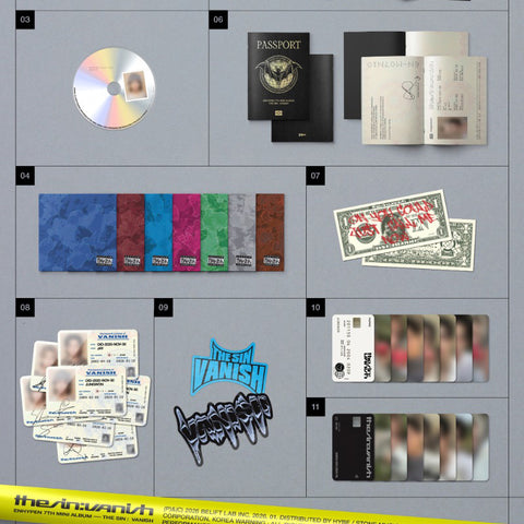 ENHYPEN THE SIN VANISH Album - FUGITIVES Ver + Showcase PC