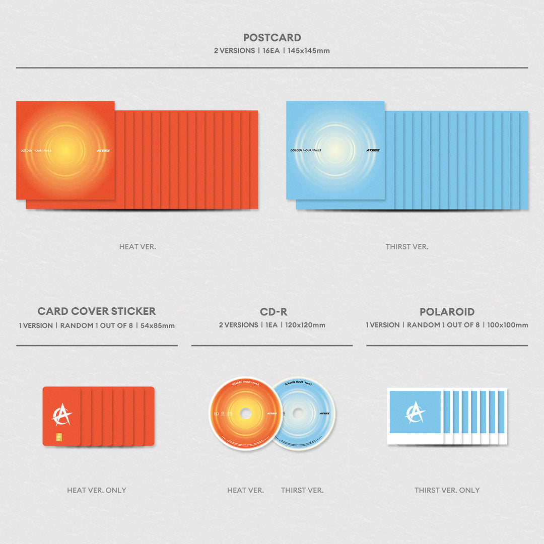 ATEEZ - GOLDEN HOUR: PART 3 - STANDARD + hello82 EXCLUSIVE