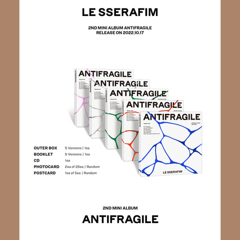 LE SSERAFIM - 2nd Mini Album - ANTIFRAGILE - Jewel Case Version