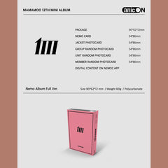 MAMAMOO - 12th Mini Album - MIC ON - NEMO VERSION - LIMITED EDITION