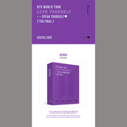 BTS - WORLD TOUR ‘LOVE YOURSELF: SPEAK YOURSELF’ [THE FINAL] - DIGITAL CODE