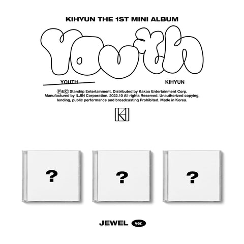 KIHYUN - MONSTA X - 1st Mini Album - YOUTH - Jewel Case Version