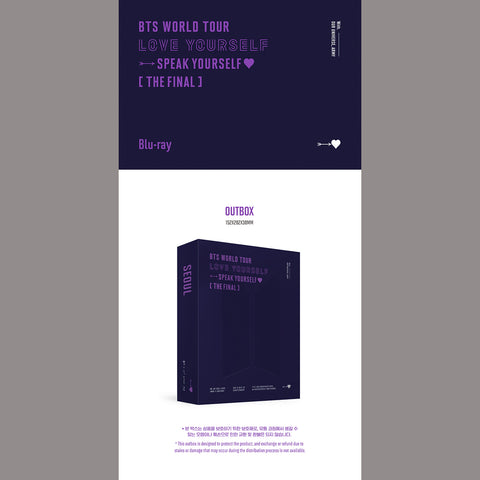 BTS - WORLD TOUR 'LOVE YOURSELF: SPEAK YOURSELF' [THE FINAL] - BLURAY –  SarangHello