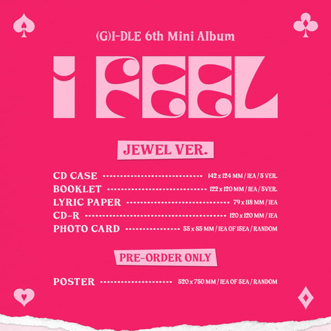 (G)I-DLE - 6th Mini Album - I FEEL - JEWEL CASE