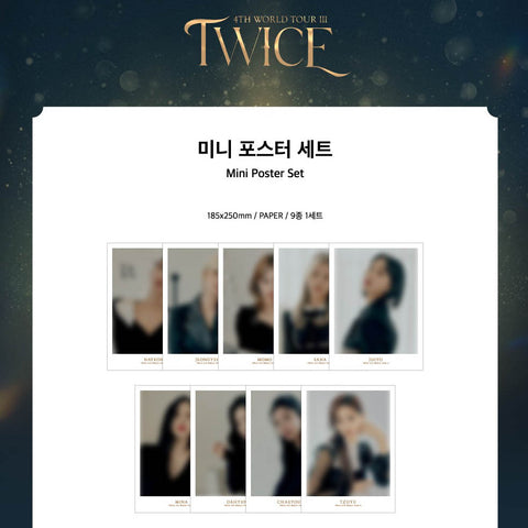 TWICE - Official Merchandise - 4th World Tour III - Mini Poster Set