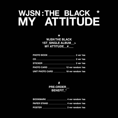 WJSN: THE BLACK - SINGLE ALBUM - MY ATTITUDE